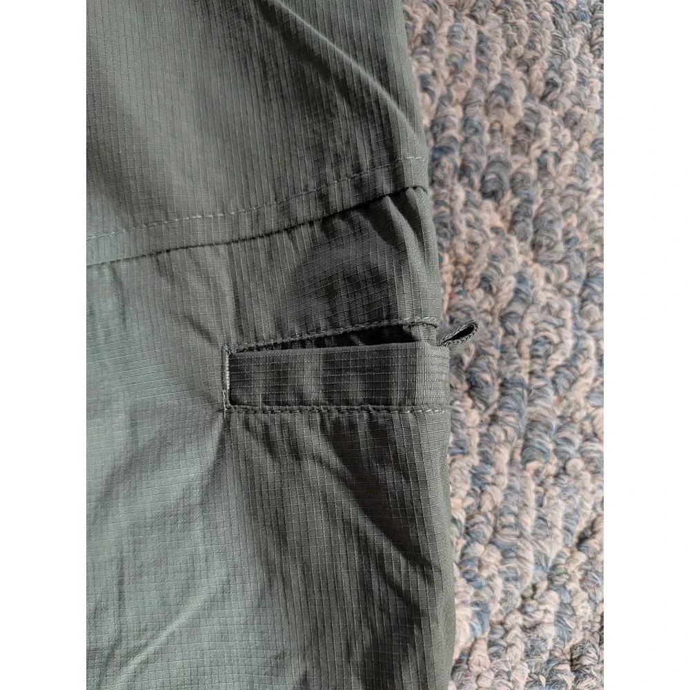 Reebok Vintage Mens Ripstop Windbreaker Pants Olive Green Mesh Lined Track M